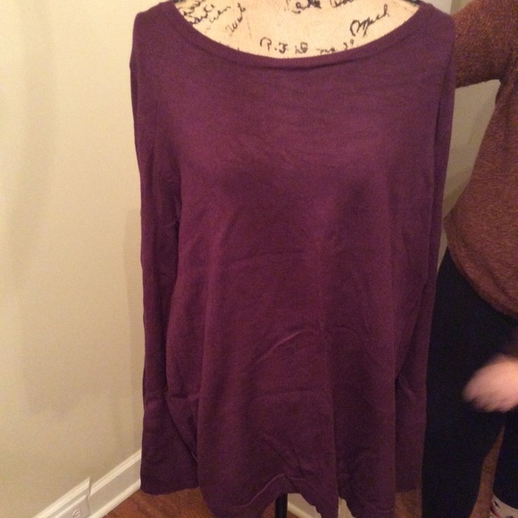 Lane Bryant Tops - Lane Bryant wine color long sleeve top. Size 26/28